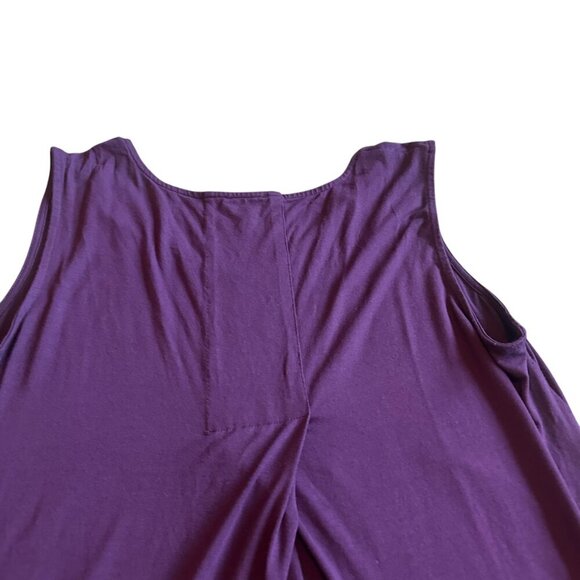 Eileen Fisher Purple Sleeveless Shift Dress Stretch Fabric Size Large Women's - Picture 6 of 10